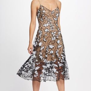 Dress the Population Ada Lace A Line Midi Dress